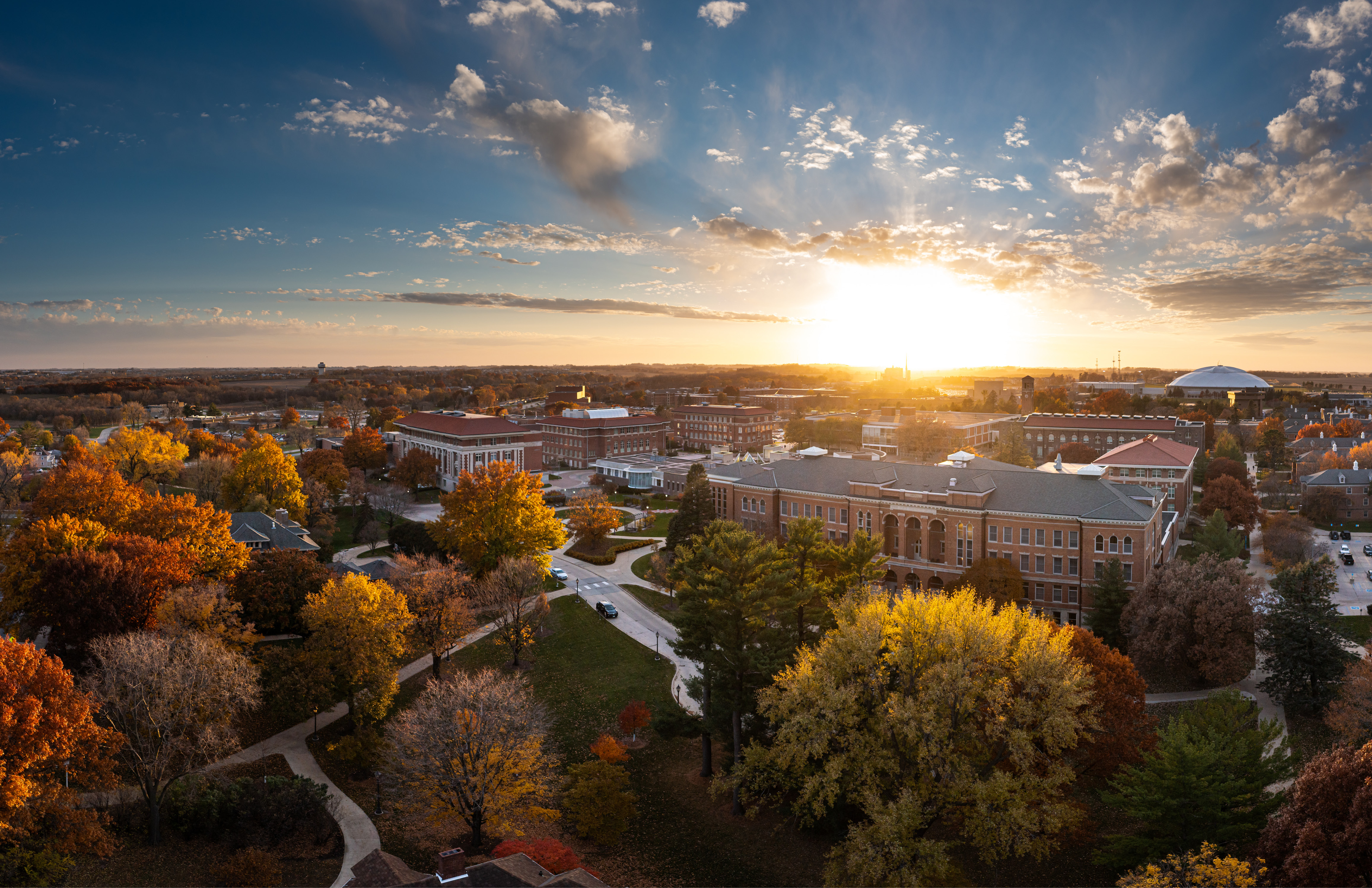 UNI campus aerial photo