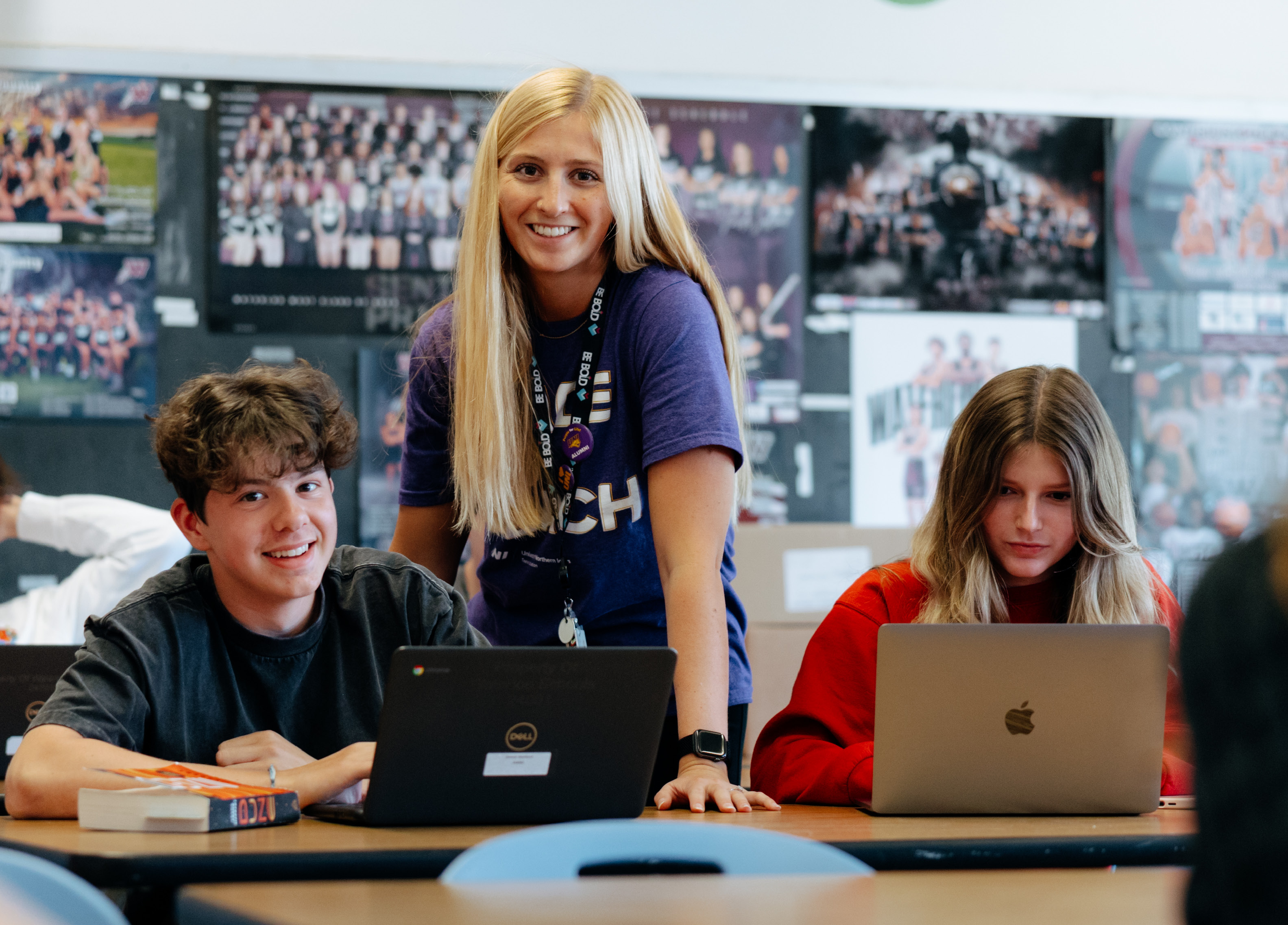 Teaching student in the classroom